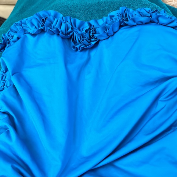 Kenneth Cole Tummy Toner Tankini Top Swimsuit Women’s size L Turquoise blue - Picture 2 of 5